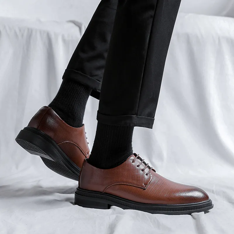 ZUWUDONG Dress Shoes Men Low Top Black, Brown-20