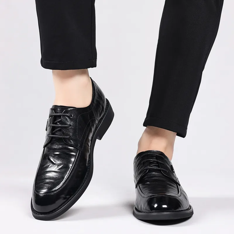 ZUWUDONG Dress Shoes Men Low Top Black-7