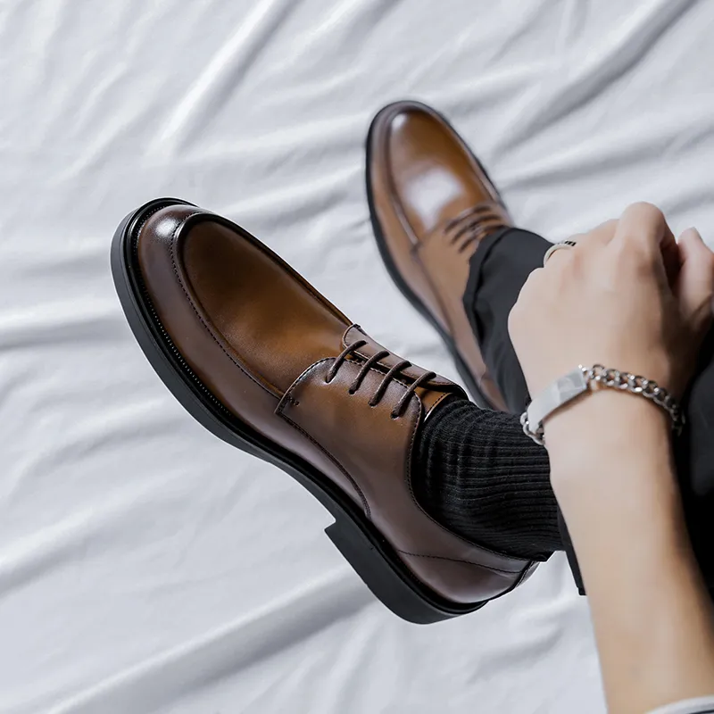 ZUWUDONG Dress Shoes Men Low Top Black, Brown-21