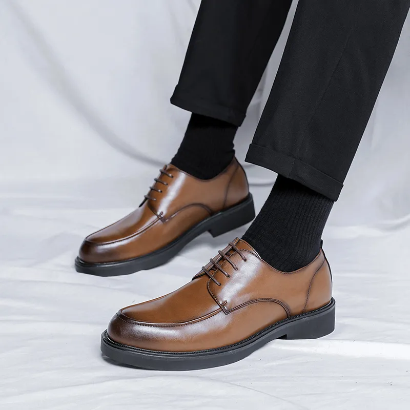 ZUWUDONG Dress Shoes Men Low Top Black, Brown-22