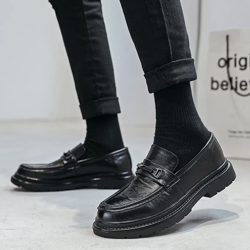 ZUWUDONG Loafers 3cm Men's Black-4