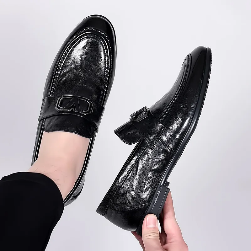ZUWUDONG Loafers Men Black-9
