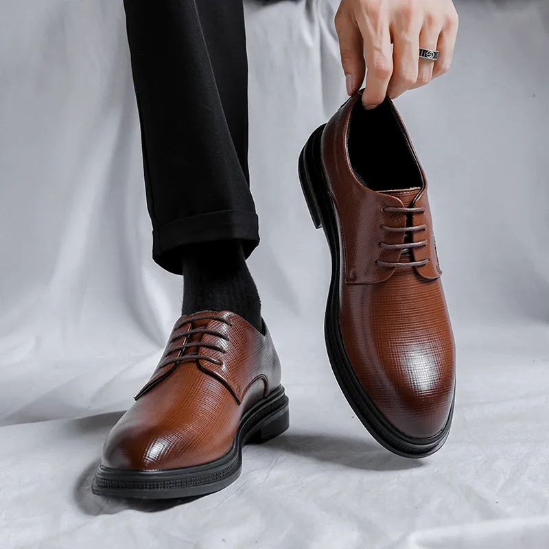 ZUWUDONG Dress Shoes Men Low Top Black, Brown-25