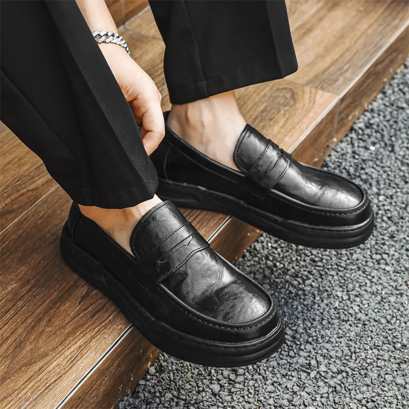 ZUWUDONG Loafers Men Black-9