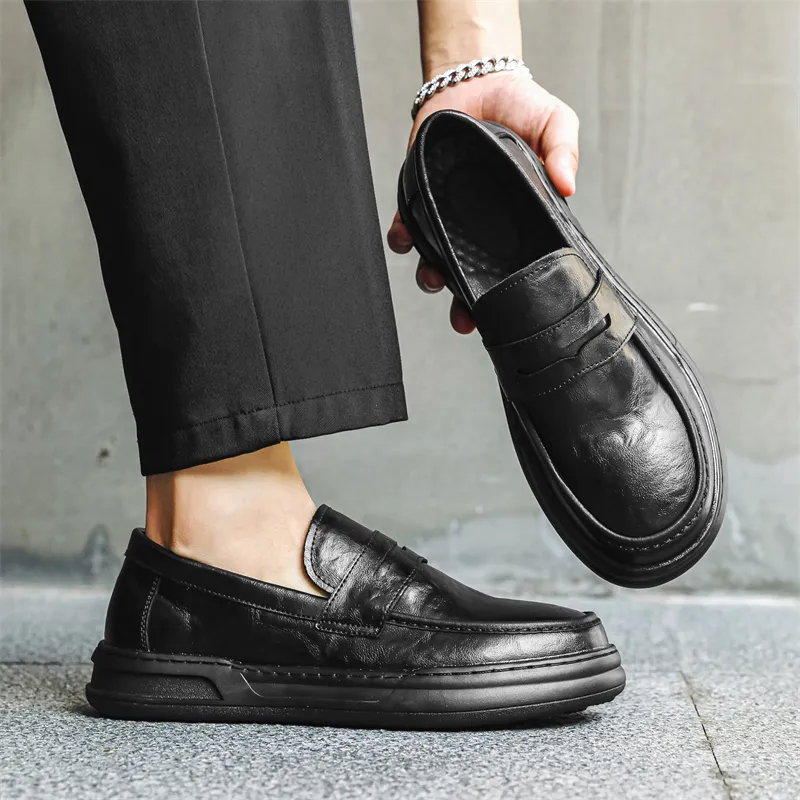 ZUWUDONG Loafers Men Black-4