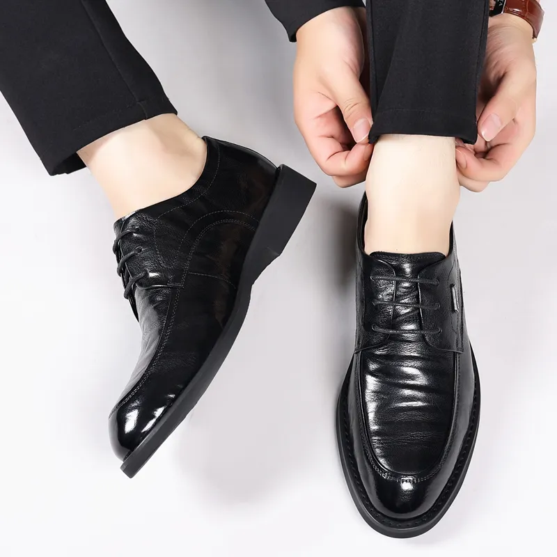 ZUWUDONG Dress Shoes Men Low Top Black-5
