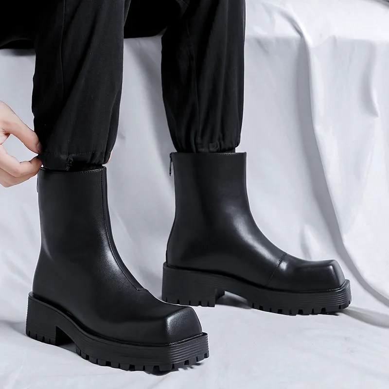 ZUWUDONG Ankle Boots Men's Black-10