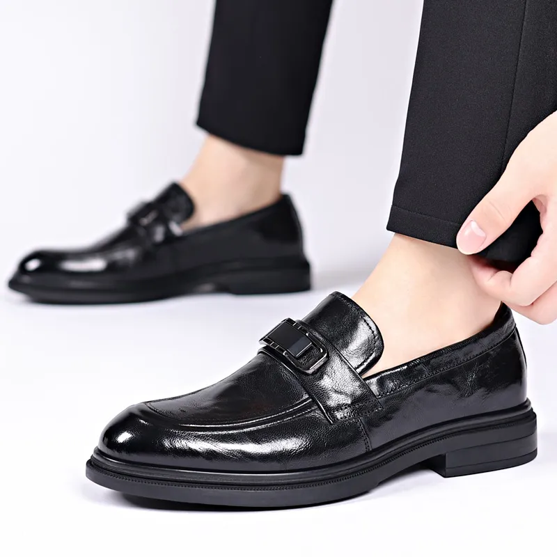 ZUWUDONG Loafers Men Low Top Black-6