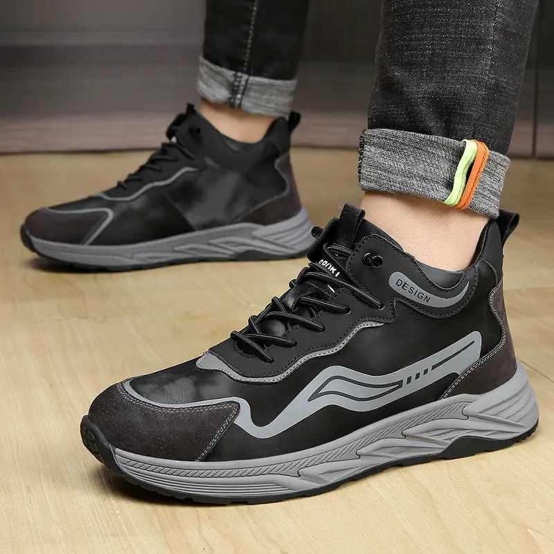 ZUWUDONG Mid Top Casual Shoes Men's Black-3