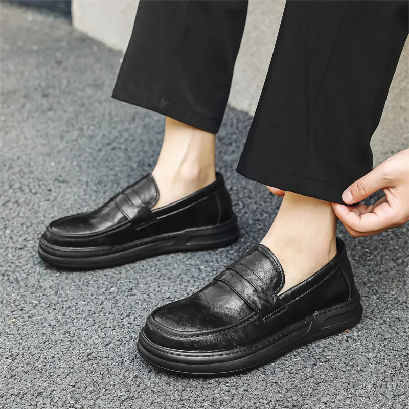 ZUWUDONG Loafers Men Black-6