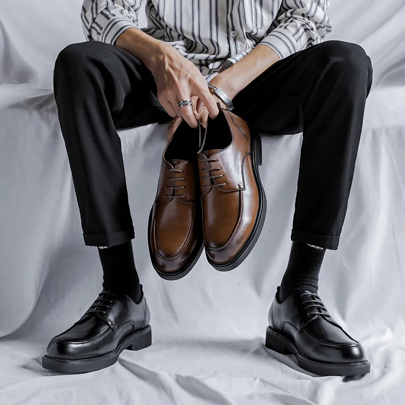 ZUWUDONG Dress Shoes Men Low Top Black, Brown-5