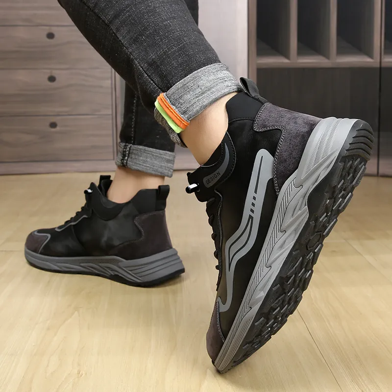 ZUWUDONG Mid Top Casual Shoes Men's Black-6