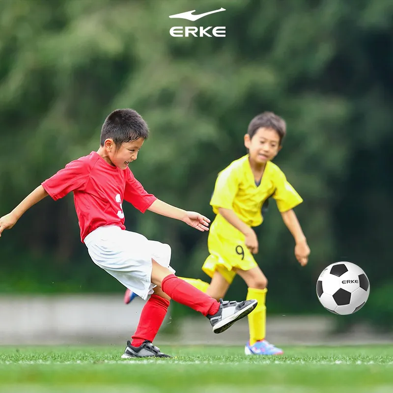Erke Size 3, Size 4, Size 5 Machine Stitched Soccer Ball TPU Unisex Black White-3