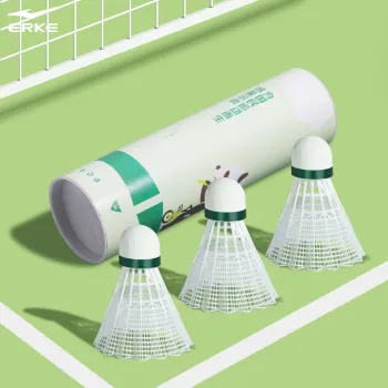 Erke Panda Collection Nylon Shuttlecock 12 Pack Nylon Training Specific Shuttlecocks