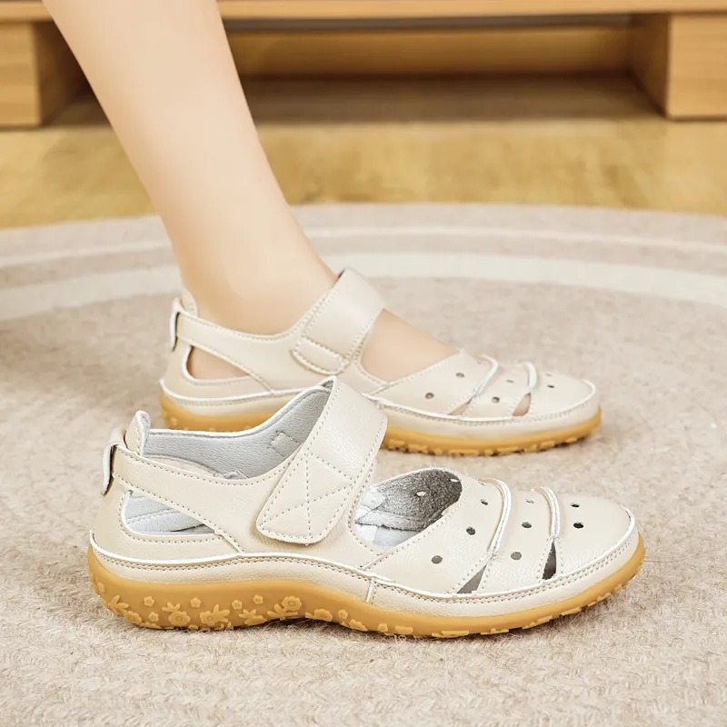 Reivanti Casual Single Shoes 2cm Women's Beige-2