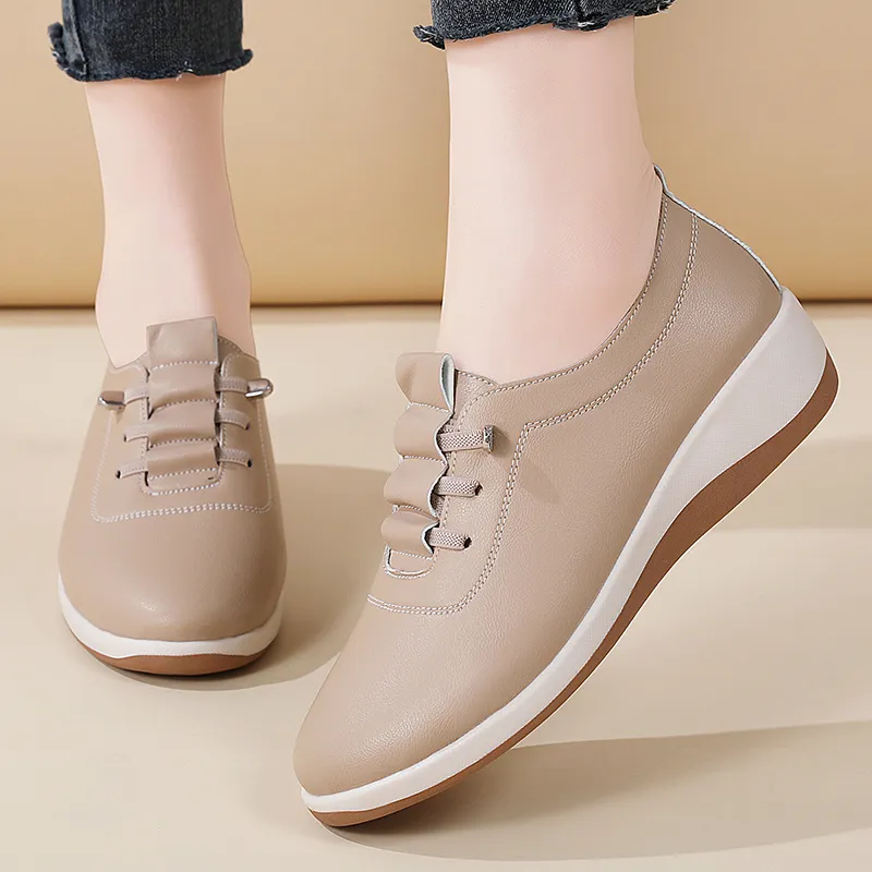 Reivanti Casual Single Shoes Women's Apricot-2