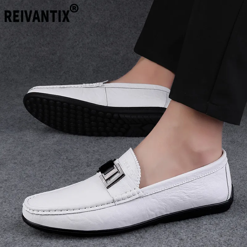 Reivantix Loafers Men White-2