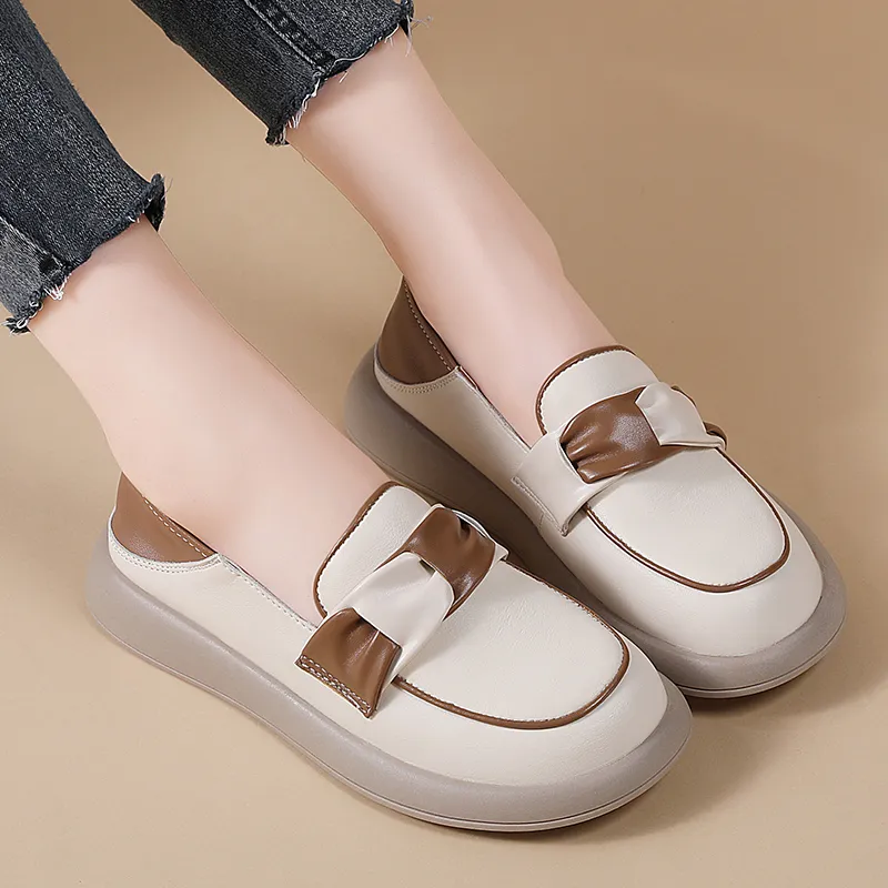 Reivanti Loafers Women's Beige Brown Color-7