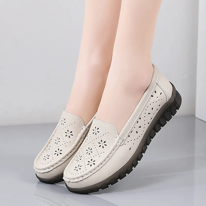 Reivantix Gommino Loafers Women's Black/Gray/Beige-9