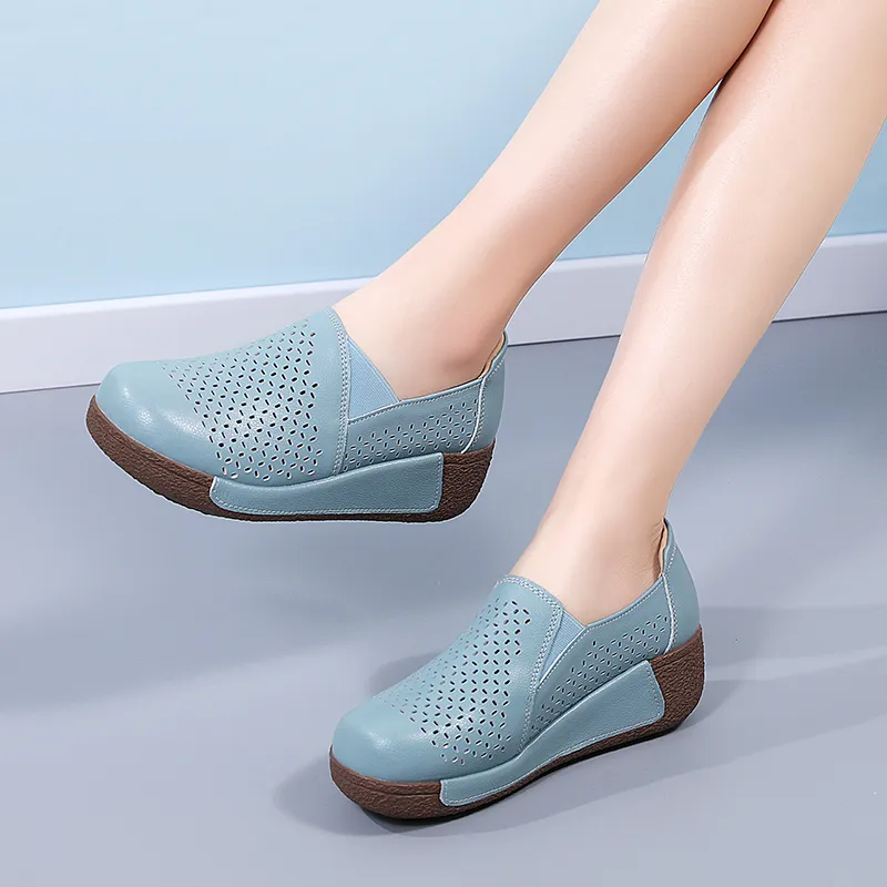 Reivanti Casual Single Shoes 5cm Women's Aqua-2