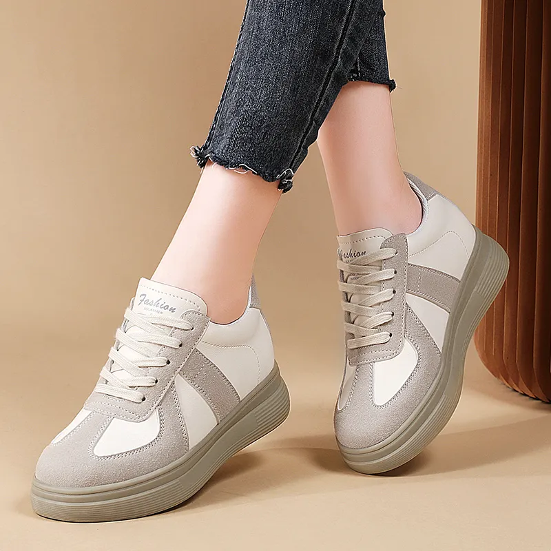 Reivanti Low Top Skateboard Shoes Women's Beige-5