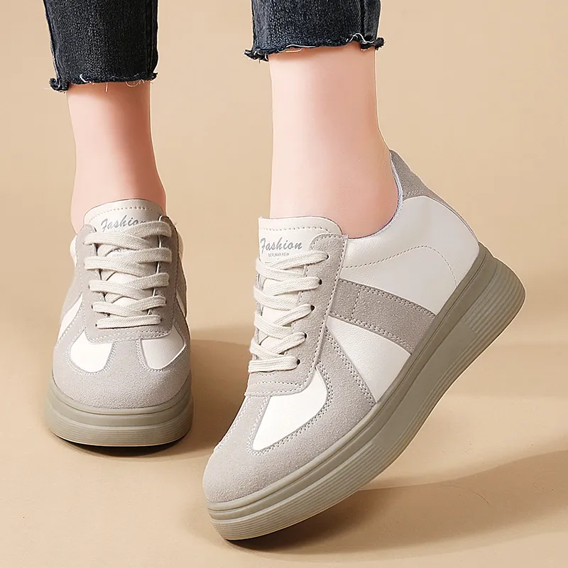 Reivanti Low Top Skateboard Shoes Women's Beige-4