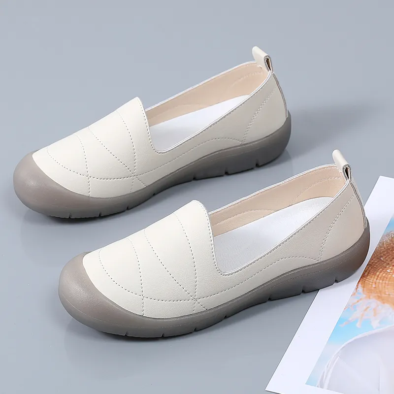 Reivanti Casual Single Shoes 2.5cm Women's Beige-2