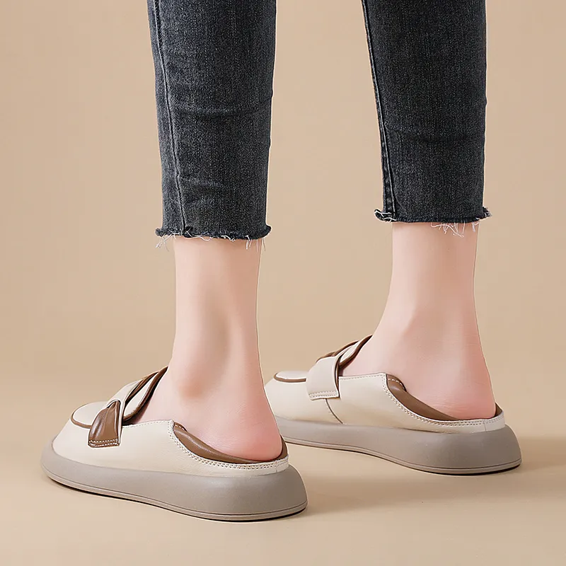 Reivanti Loafers Women's Beige Brown Color-1