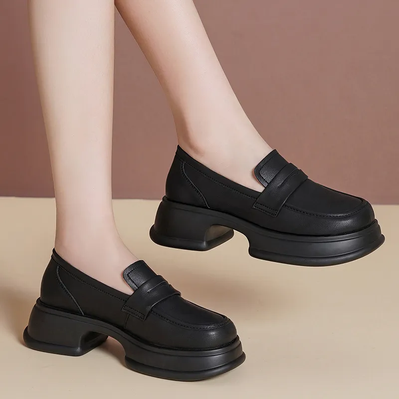 Reivanti Loafers 5cm Women's Black-2