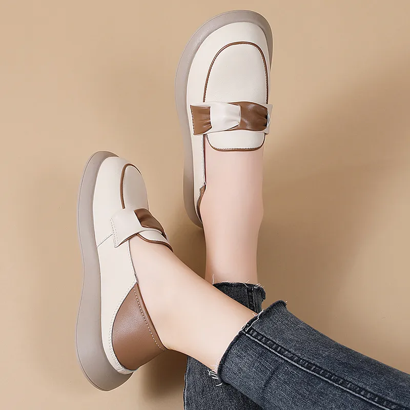 Reivanti Loafers Women's Beige Brown Color-9