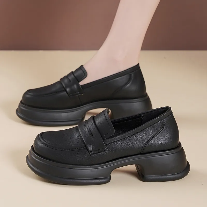 Reivanti Loafers 5cm Women's Black-7