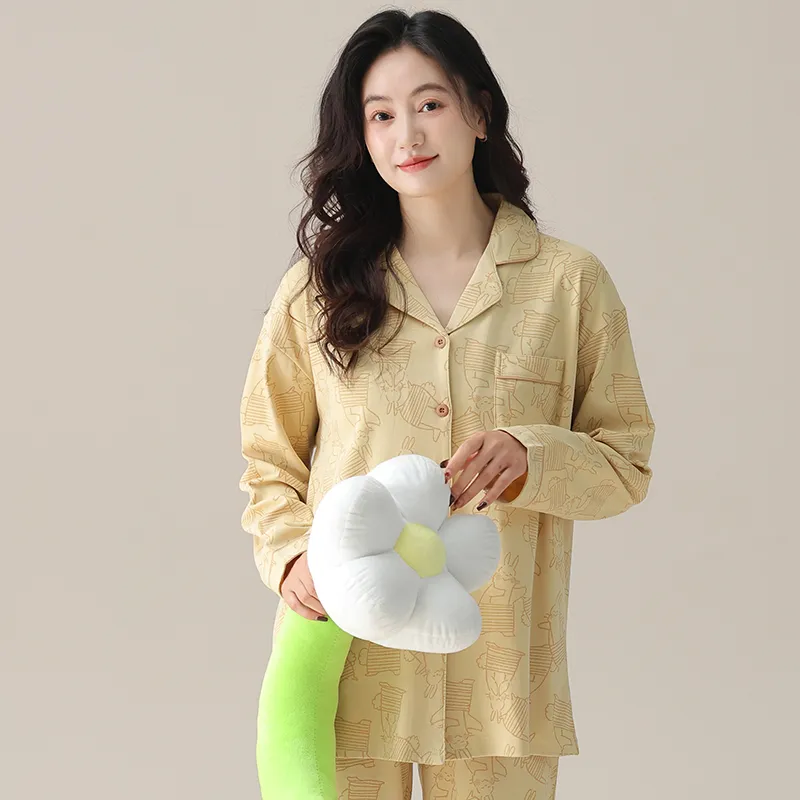 Shivs Pajama Set Women's Ginger Yellow-5