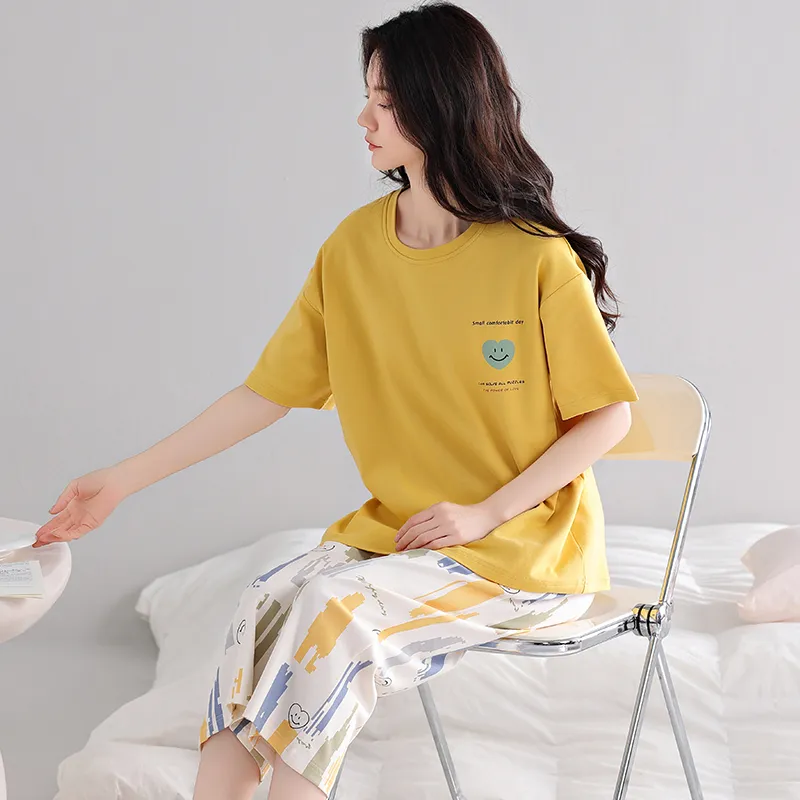Shivs Pajama Set Women's Ginger Yellow-4