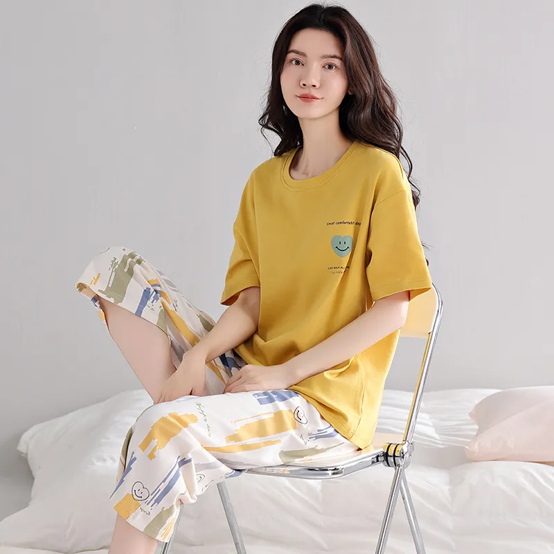 Shivs Pajama Set Women's Ginger Yellow-2