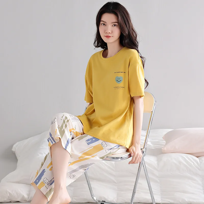 Shivs Pajama Set Women's Ginger Yellow-1