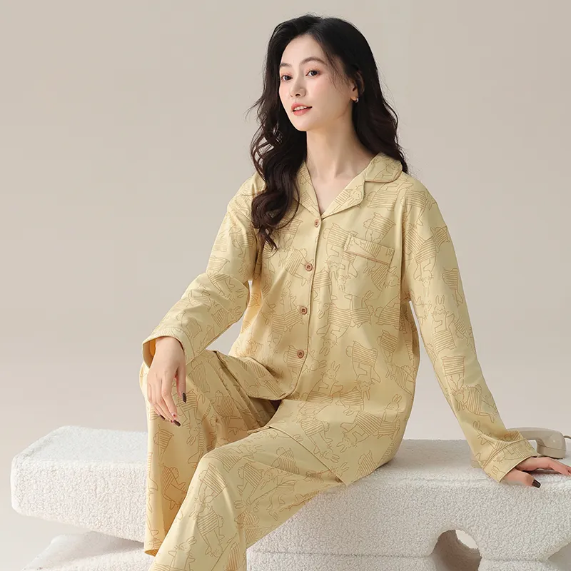 Shivs Pajama Set Women's Ginger Yellow-4