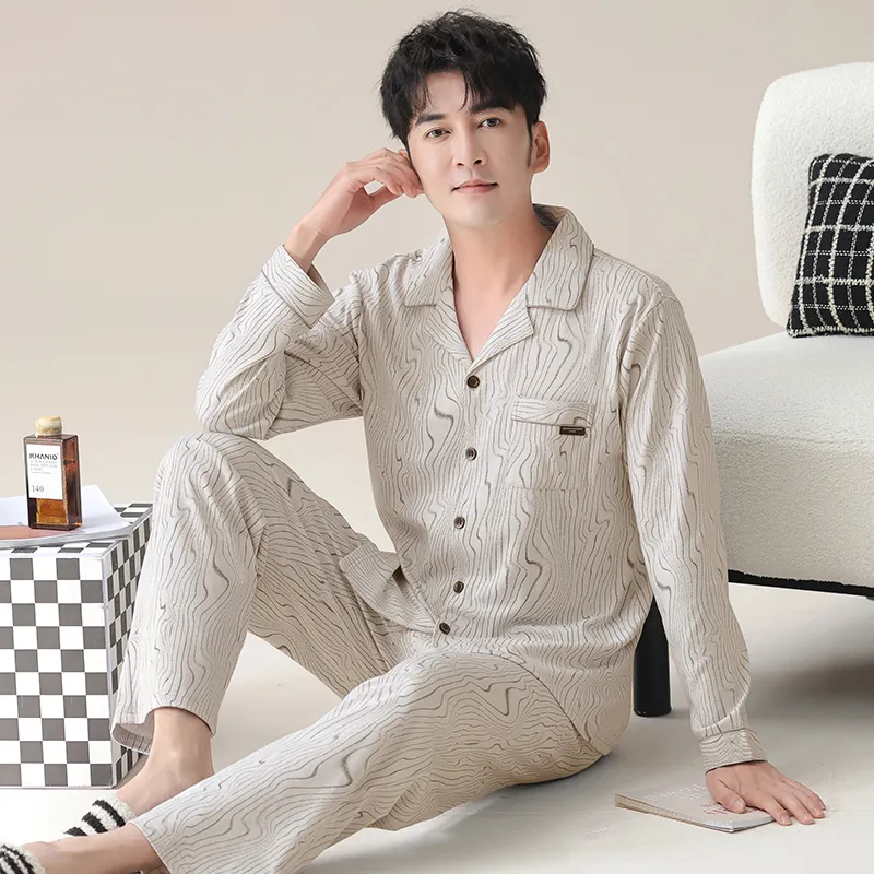 Shivs Pajama Set Men's Silver Gray-1