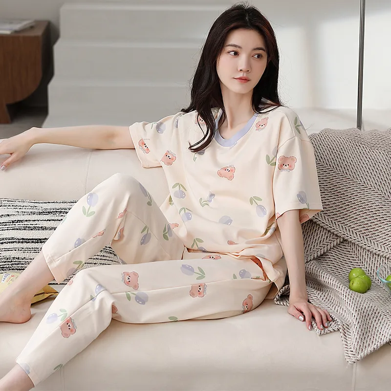 Shivs Pajama Set Women's Apricot-2