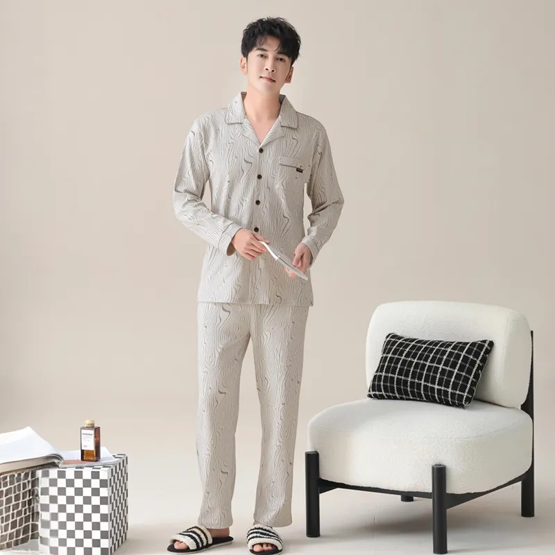 Shivs Pajama Set Men's Silver Gray-3