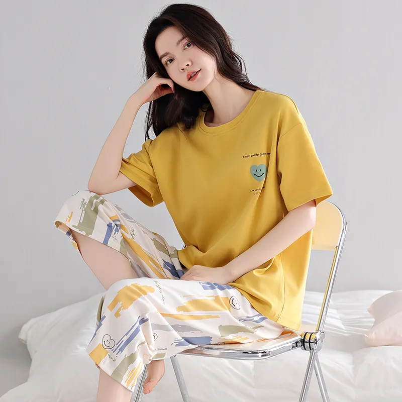Shivs Pajama Set Women's Ginger Yellow-3