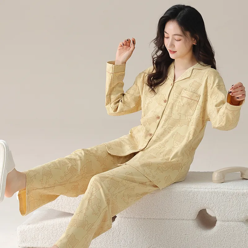 Shivs Pajama Set Women's Ginger Yellow-2