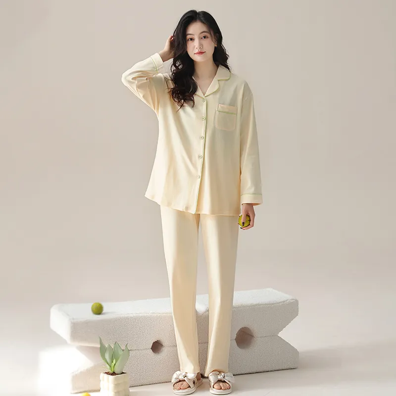 Shivs Pajama Set Women's Beige Apricot-3