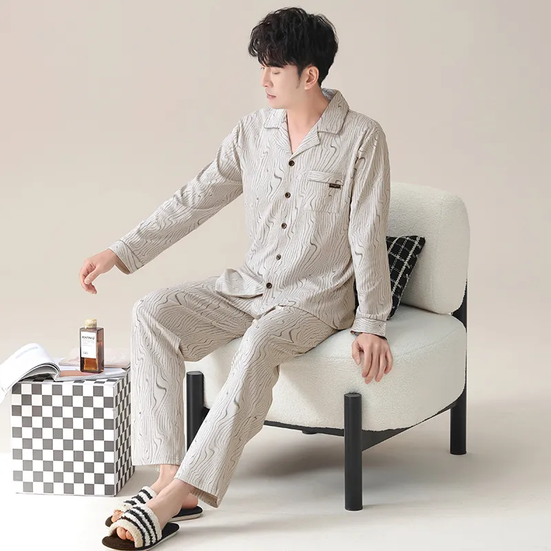 Shivs Pajama Set Men's Silver Gray-2