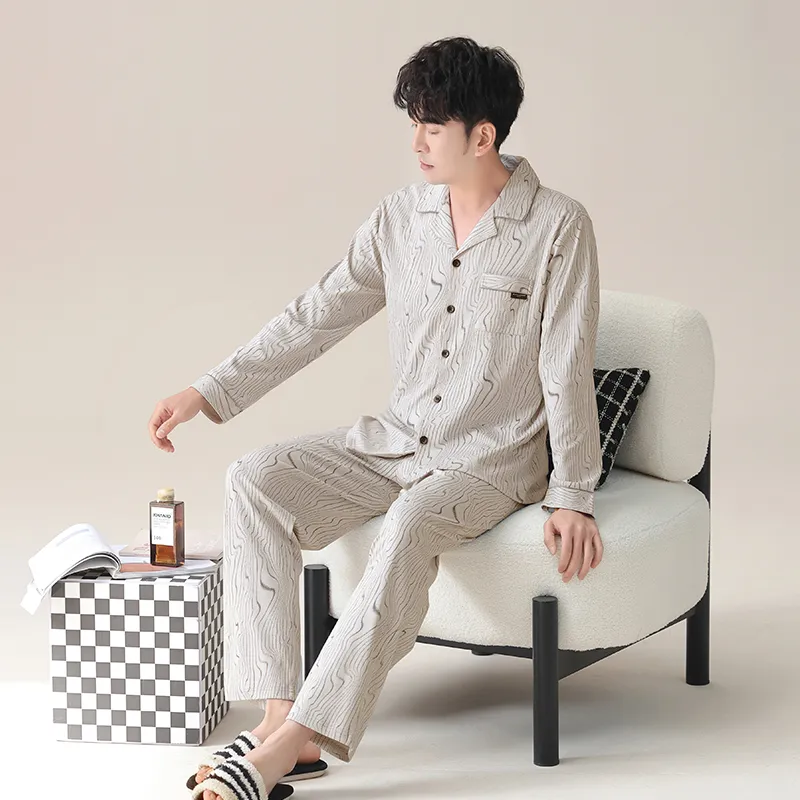 Shivs Pajama Set Men's Silver Gray-4