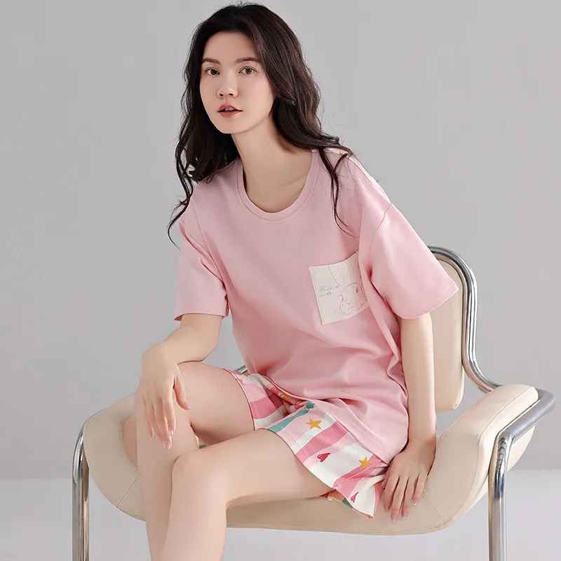 Shivs Pajama Set Women's Light Pink-5