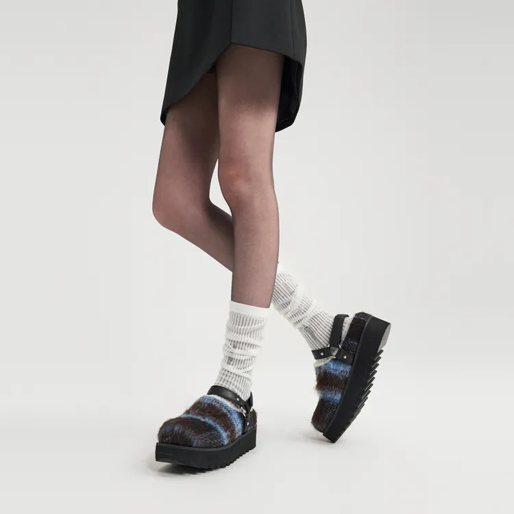Lost In Echo Outer Platform Height Increasing Double Straps With Hook and Loop Buckle Boots-11