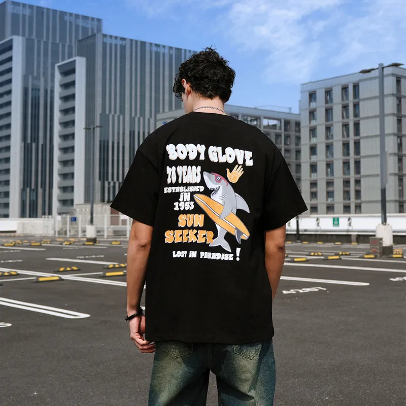 BODY GLOVE Drop Shoulder Sleeve T Shirt Unisex-13