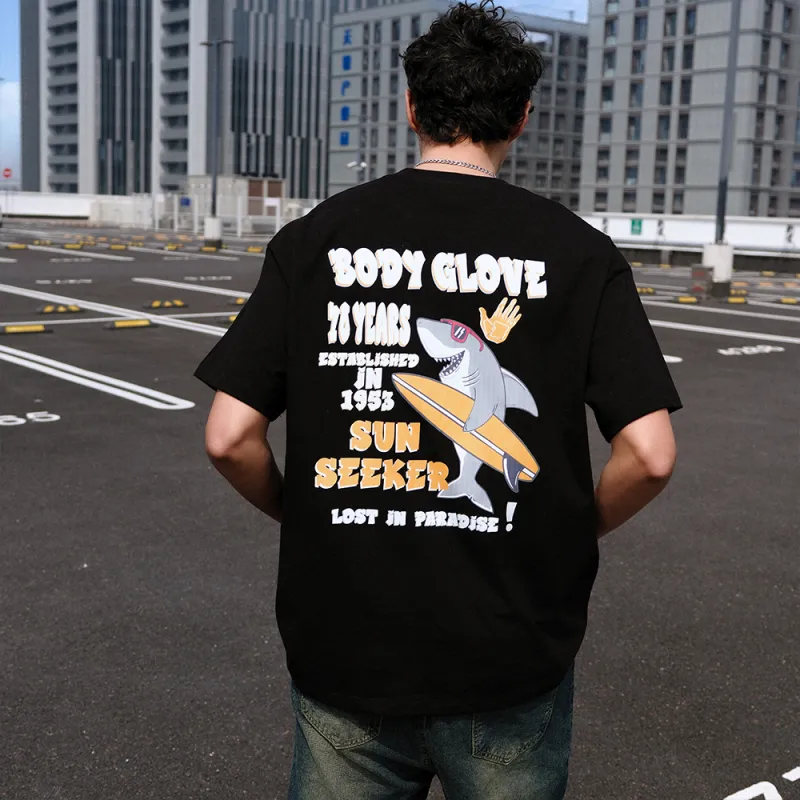 BODY GLOVE Drop Shoulder Sleeve T Shirt Unisex-12