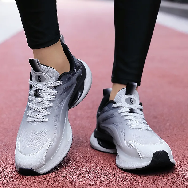 OFF WIERAH Slip Resistant Breathable Low Top Long Distance Running Running Shoes Unisex-14