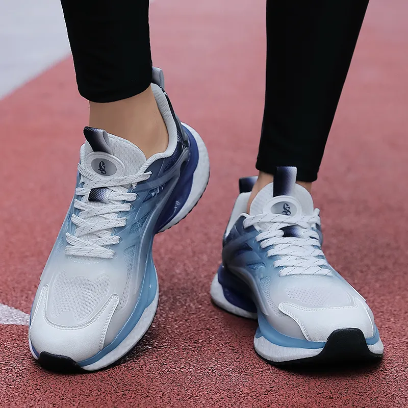 OFF WIERAH Slip Resistant Breathable Low Top Long Distance Running Running Shoes Unisex-5
